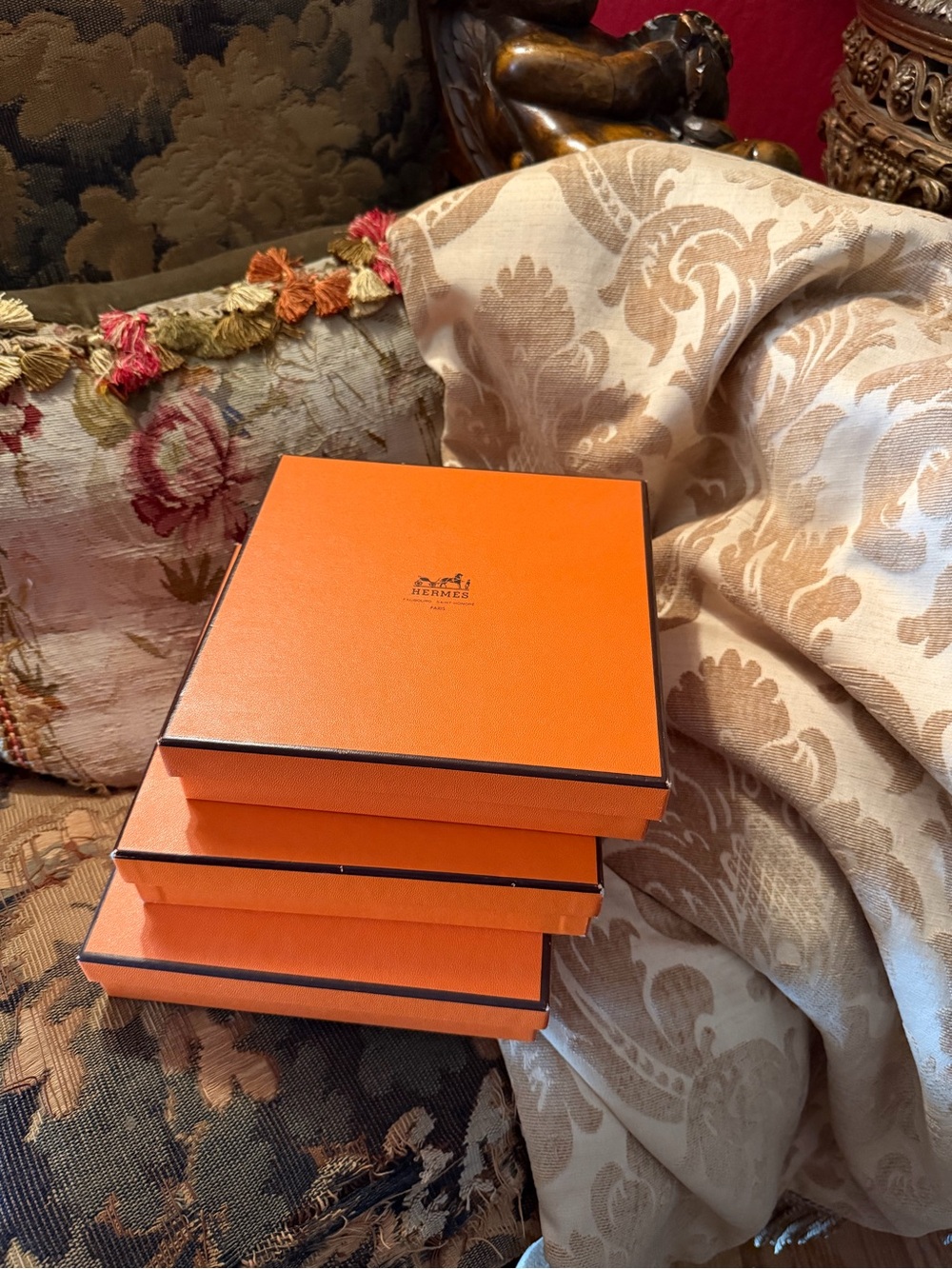 Hermes Orange Luxury Gift Boxes - Set of 3